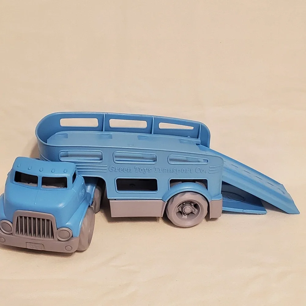 Green Toys Blue Transport Truck and Purple Airplane Recycled‎ Plastic Toy Set